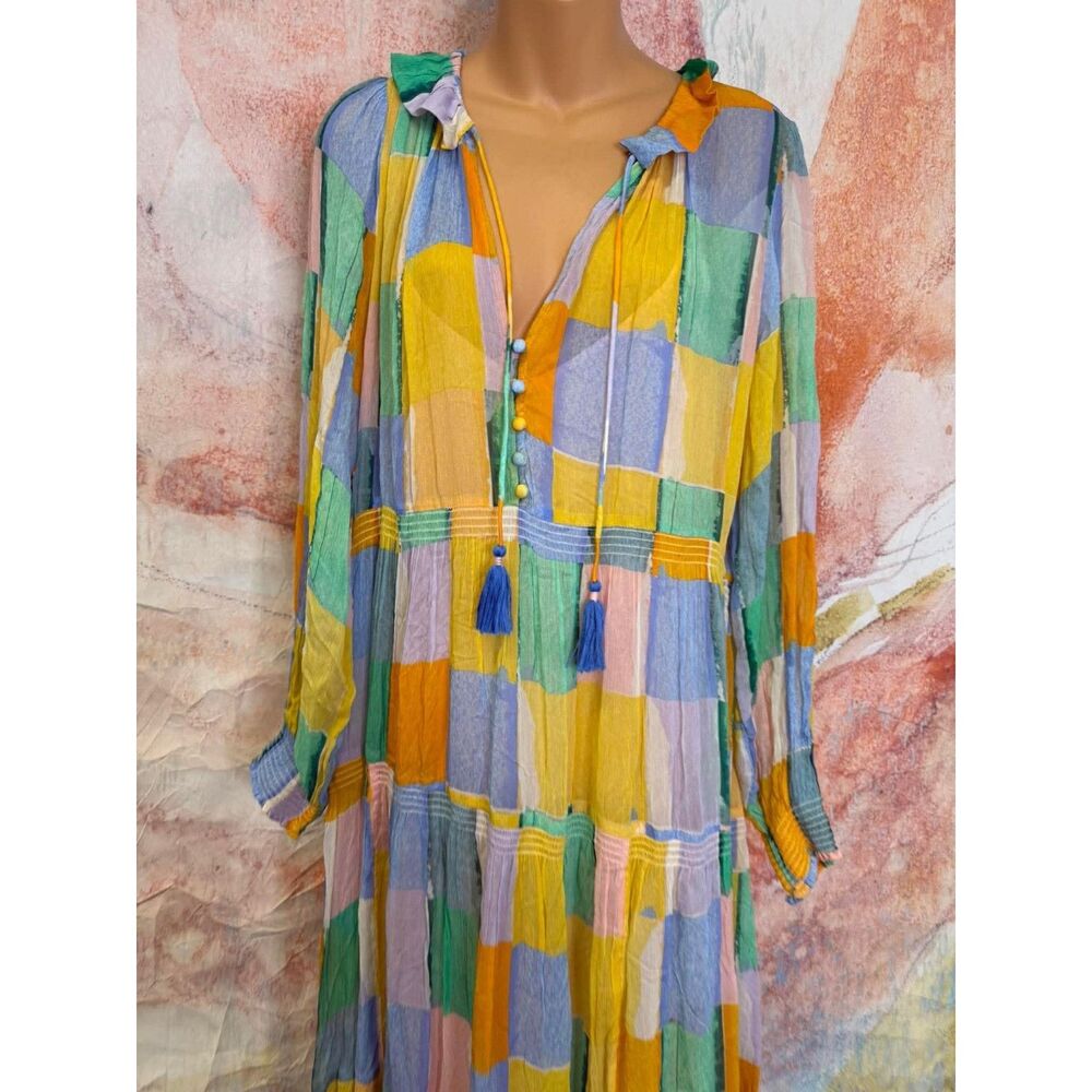 Anthropologie The Marais Printed Chiffon Maxi Dress - Picture 4 of 6